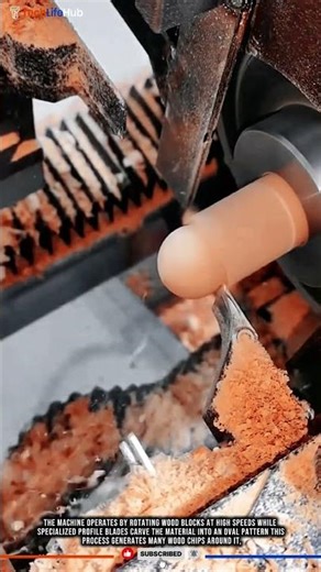 Innovation Wood Shaping: Egg-Shaped Carving, Mass Crafting, High Speed Woodworking #tech