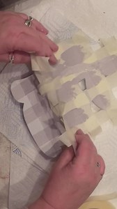 Buffalo plaid Easter bunny technique #buffaloplaid #buffalocheck #eastercraft | Just That Perfect Piece