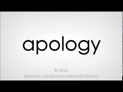 How to pronounce apology