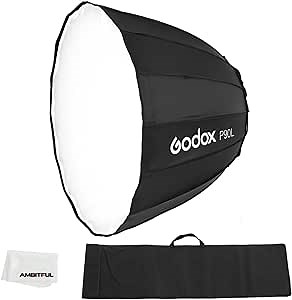 Godox P90L 90cm Portable Deep Parabolic Softbox Bowens Mount Compatible for Studio Flash SK400II SK400 SK300II DP600II DP400II DE300 DE400 and Outdoor Flash AD600 AD600BM