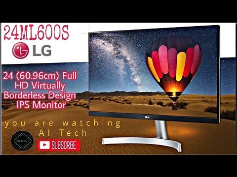 LG 24ML600 MONITOR FULL HD IPS DISPLAY unboxing | setup