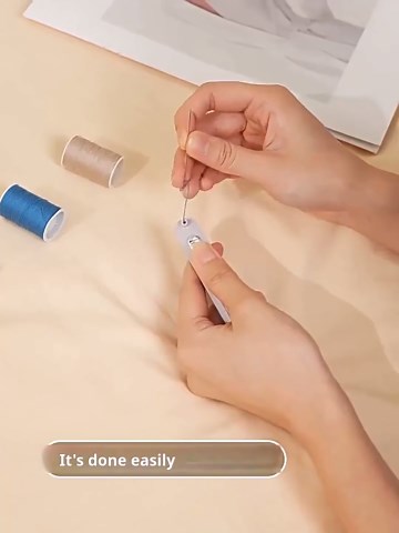 3pcs Upgraded 2 in1 Automatic Needle Threader and Seam Ripper, Retractable Removable Needle Threading Tool for Hand Sewing Knitting Craft Quilting Supplies