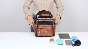 FADEON Large Sling Bag for Women, Leather Crossbody Purse Designer Anti Theft Sling Backpack, RFID Fanny Packs for Travel