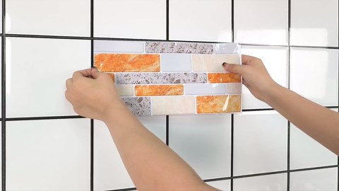 Alwayspon Peel and Stick Vinyl Backsplash Sticker Wall Tile Transfers Sticker Decals for Living Room Kitchen Bathroom Stick on Tiles, 12x6in/30x15cm 24 Pcs, T043