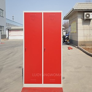 [Hot Item] Taquilla de metal seca y húmeda separada roja 2 puerta taquilla de acero