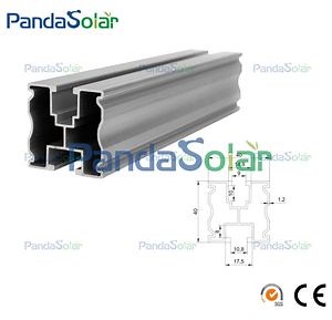 [Hot Item] Riel de aluminio para sistema de soporte de paneles solares, rieles de montaje solar con abrazadera rápida