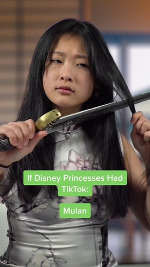 “Nobody’s going to know.” 👀 Link in bio to see more princesses as TikTokers! 📺 #Mulan #Disney #Cosplay // @mich.ye