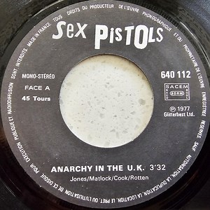 The Sex Pistols - Anarchy in the UK - 1977 Punk 7" French Release Vinyl Record - Etsy