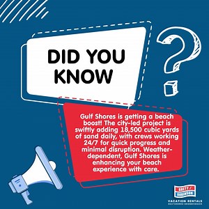 Starting today, Nov 1, a mission to restore our beautiful beaches begins! Dredging kicks off east of Little Lagoon Pass, focusing first on the most eroded areas. Want to learn more? Dive into the details here >>> https://bit.ly/3QDyY1V #BeachRestoration #GulfShoresUpdate | Brett/Robinson Vacations