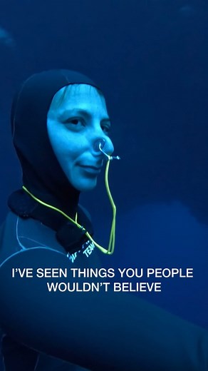 POV: Just another day being dramatic at -60m in Dahab Blue Hole. Guilty. #freediver #freediverlife #dahabbluehole #bluehole #freediving #bladerunner #movie #inspo #stunt #underwaterstunt #guilty #guiltypleasures | Simona Auteri _ Freediver