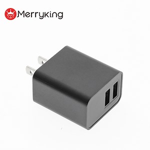 [Hot Item] Merryking Brand Us Standard 5V 2A 1A 1.5A 2 USB Port 5V 2A Adapter Mobile Phone Power Adapter 5V 1A