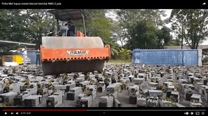 Police Destroy 1,069 Bitcoin Miners With Big Ass Steamroller In Malaysia