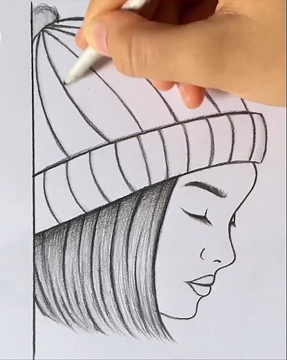Beautiful girl drawing #drawing #pencilsketch #drawingtutorial #artvideo #satisfying #art #shorts
