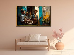 Jazz Band Wall Art, Musical Art Print, Colorful Music Poster, Havana Wall Decor, Office Wall Decor,jazz Band Framed Canvas, Musician Artwork - Etsy UK