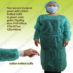 [Hot Item] Disposable Nonwoven Elastic and Knitted Cuffs Isolation Protective Clothing Gowns