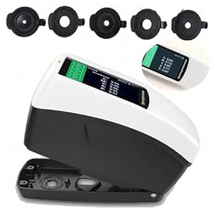 Color Density Meter Touch Screen Color Densitometer Tester with dE*ab≤0.02 Φ11mm Φ10mm Φ6mm Φ5mm Φ3mm Five Calibers Integrated Physical Positioning Holes for Wide Range of Material Surfaces