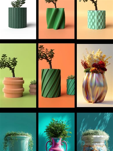 Recap of some of my 3d models Check them out: makerworld @Brunobarros @Makerworld #reels #vase #planter #CapCut #plants #3dprinting #makerworld #thangs #home #3d