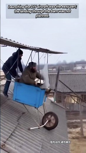 Homemade Plane Takeoff Attempt.