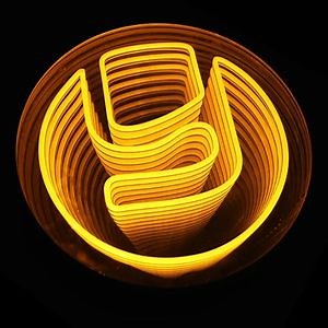 [Hot Item] 3D Infinity LED Neon Sign Creative Tunnel Lamp Illuminated Tunnel Mirror Light