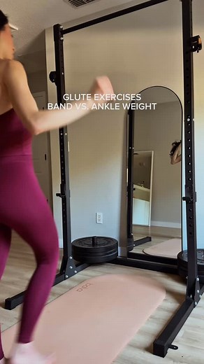 Glute exercises with a band vs. ankle weight 🔥 Both are amazing for beginners to activate and strengthen your glutes! ⭐️ Bands: Great for constant tension and glute activation. ⭐️ Ankle Weights: Add resistance and help improve control endurance. Start by mastering your form because form is everything. Feel the burn and progress with purpose 👏🏻 👉🏻 Want guided glute workouts you can do anywhere? Get my Glute Growth Program linked in my bio! | Maria Teixeira