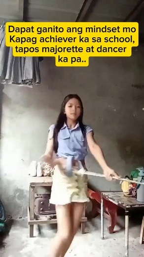 Golden twirl dance #majorette #twirldancechallenge #practicemakesperfect #elizacamavelascoreels | Eliza Cama Velasco