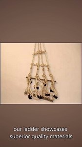 Nautical Rope Ladder - Coastal Decor for Home, Office, and Cabins - Hanging Rope Ladder - Beach House Wall Decorations - Perfect Nautical Decor Gift for Anyone - 45 Inches