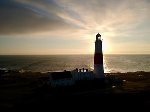 Portland Bill Lighthouse Sunset – Dorset Coast Drone Photo – Digital Wall Art Download – Seascape Print - Etsy