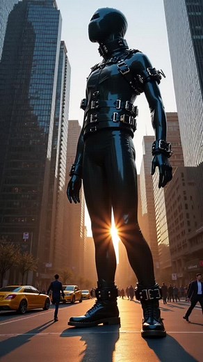 Dominate the city, command the gaze. 🖤✨ Fully geared rubber gimp featuring VilainGarcon.com premium accessories: Collar, Wrist Cuffs, Ankle Cuffs, Bondage Corset Belt & Harness. 💥 Attitude speaks louder than words. #heavyrubber #latexcatsuit #rubbergimp #latex #latexmodel