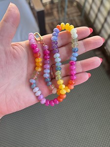 Juicy Rainbow Gemstone Necklace - Etsy