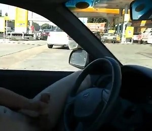 Whacking off at the gas station