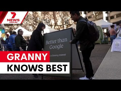 Grannies offer life advice at Sydney pop-up booth | 7NEWS
