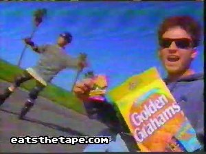 Golden Grahams Cereal (1995) Television Commercial - How Do They Cram All That Graham