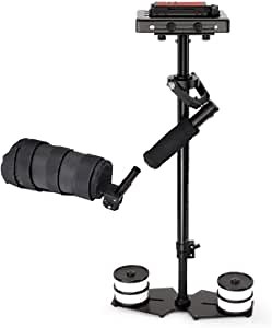 FLYCAM 5000 Telescopic Handheld Stabilizer w/Arm Brace for Video Cameras Upto 5kg/11lbs. Precise Balancing, Smooth Operations & Ergonomic Arm Support. Free Quick Release Plate + Bag (FLCM-5000-ABQ)