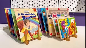 Puzzle Storage Rack, Jigsaw Puzzle Holder Rack for 6 Pcs, Wooden Book Storage Rack, Puzzle Display Stand for Adults Craft Collection Lovers, 2 Pack