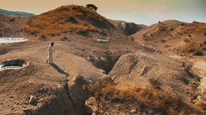 Jesus In Wilderness - Dry Valley Stock Footage SBV-328346041 - Storyblocks