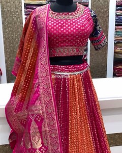 Bandhej pattern lehenga choli ♥️ Price - ₹11,190/- . For orders WhatsApp on 91-8433960640 . For details DM us. . #indianwedding #wedding #indianbride #bridal #bridallehenga #bride #bridetobe2021 #lehenga #lehengacholi #muslimwedding #punjabiwedding #gujaratiwedding #ahemdabad #kerala #andhrapradesh #bangalore #mumbai #weddinglehenga #bridalwear #bridesmaids #bride #bridesofindia #saree #gowns #bridalgown #bmbywear | Bmby Wear