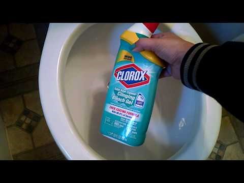 Clorox Toilet Bowl Cleaner- Clinging Bleach Gel- Cool Wave Scent | ASMR Scrubbing & Sudsy Lather!