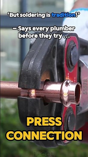 ‘But soldering is tradition!’😏#icool #copperfittings #plumbingtime #diy