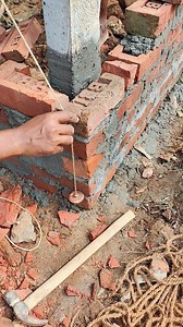 corner brick wall leveling techniques #construction #plaster0 | Hazrat Mondal 02