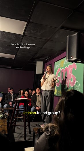 bumble bff is the newest lesbian dating app #bumblebff #bumblesponsorme #lesbianhinge #wlw #standupcomedian