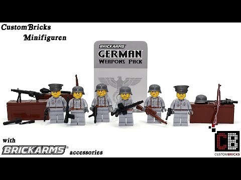 BrickArms Weapon Pack mit Custombricks Minifiguren aus LEGO ® Steinen