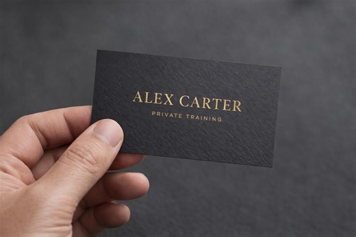 Personal Trainer Business Card Template | Black & Gold, Elegant Canva Design - Etsy Australia