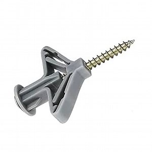 Drywall Anchor Kit 50 pcs,Drywall and Hollow-Wall Anchor Assortment Kit with Screws,Nylon,Self-Drilling Wall Anchors,with M8 Zinc Plated Screws,Door Toggle Anchor,for Holding Heavy Items,Grey