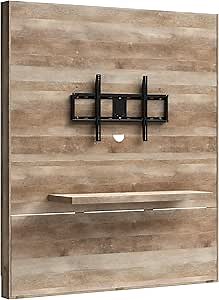 Sauder Cannery Bridge Entertainment Wall, for TVs up to 70", Lintel Oak Finish