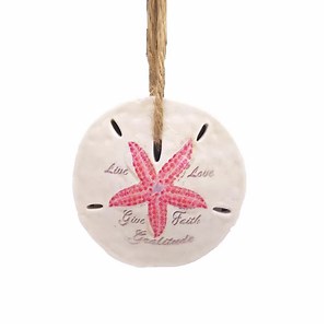 [Hot Item] Personalized Resin Printing Beach Souvenir Sand Dollar Christmas Ornaments