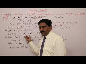 36. Space of all bounded sequences is complete | Metric Space | Prof Khalid