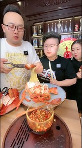 13K views · 281 reactions | Black bean noodles , Fried spicy noodle with eggs and seafood red lobster. | Mukbang Show | Facebook
