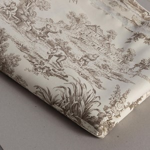 Toile De Jouy Fabric Taupe Upholstery Elegant Interior French Historical Luxury Home Shabby Chic Rococo - Etsy