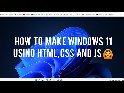 How To Make Windows 11 Using HTML,CSS and JavaScript | With Source Code