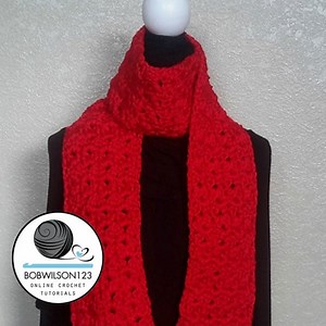 Crochet Tutorial - Cluster V Stitch Scarf
